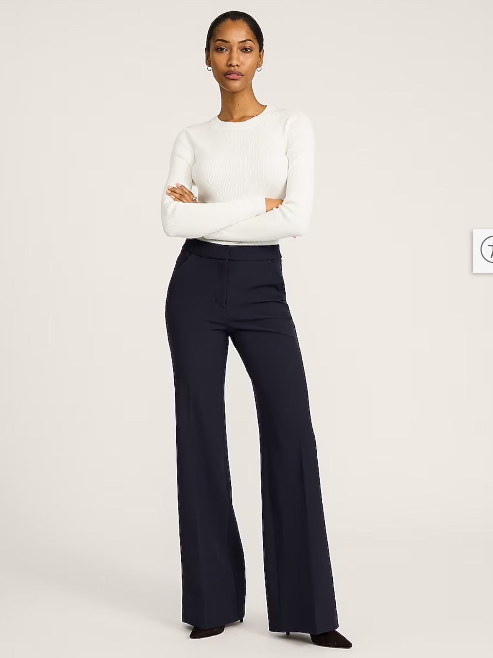 Express Navy High Waisted Wide-Leg Dress Pants!